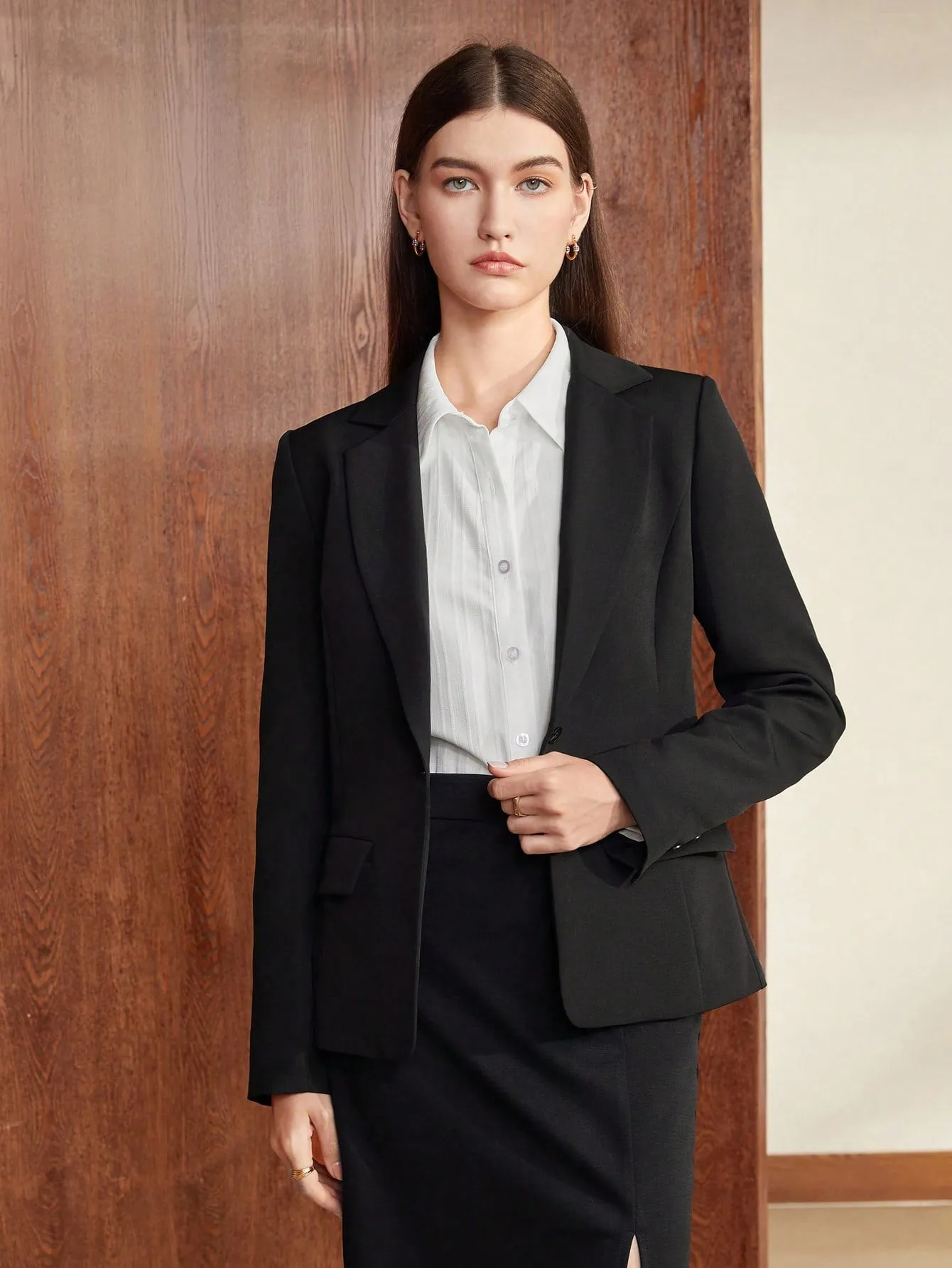 Blazer Negro Chic para Mujer - Cherry Vibes