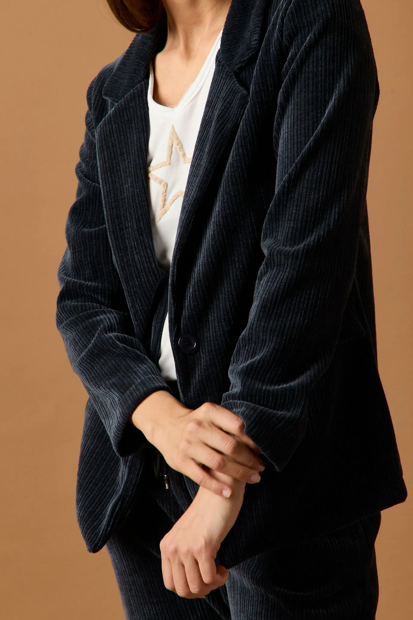 Blazer pana azul marino