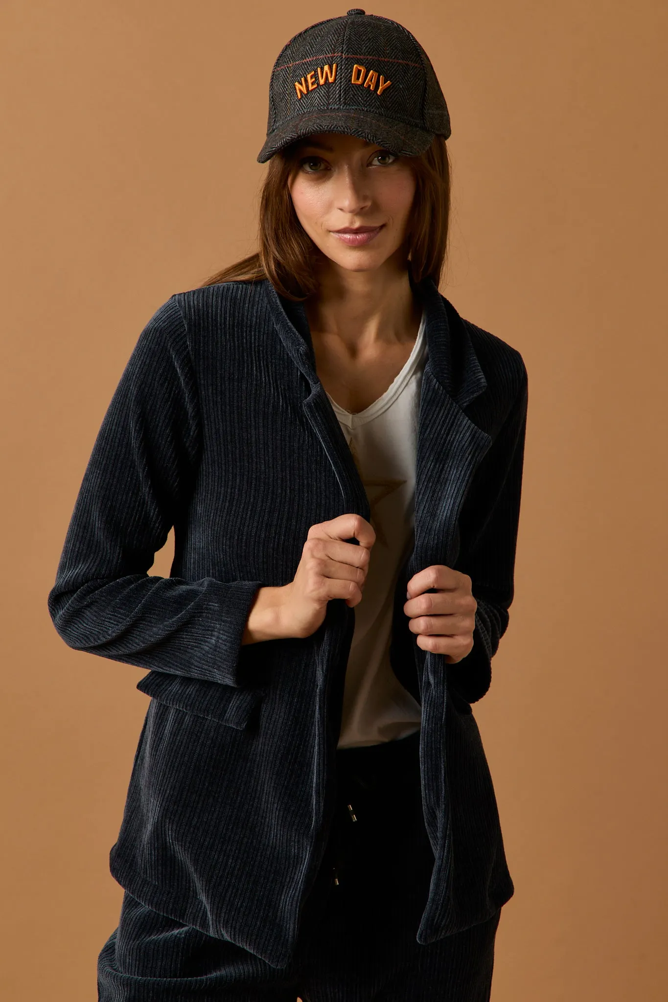 Blazer pana azul marino