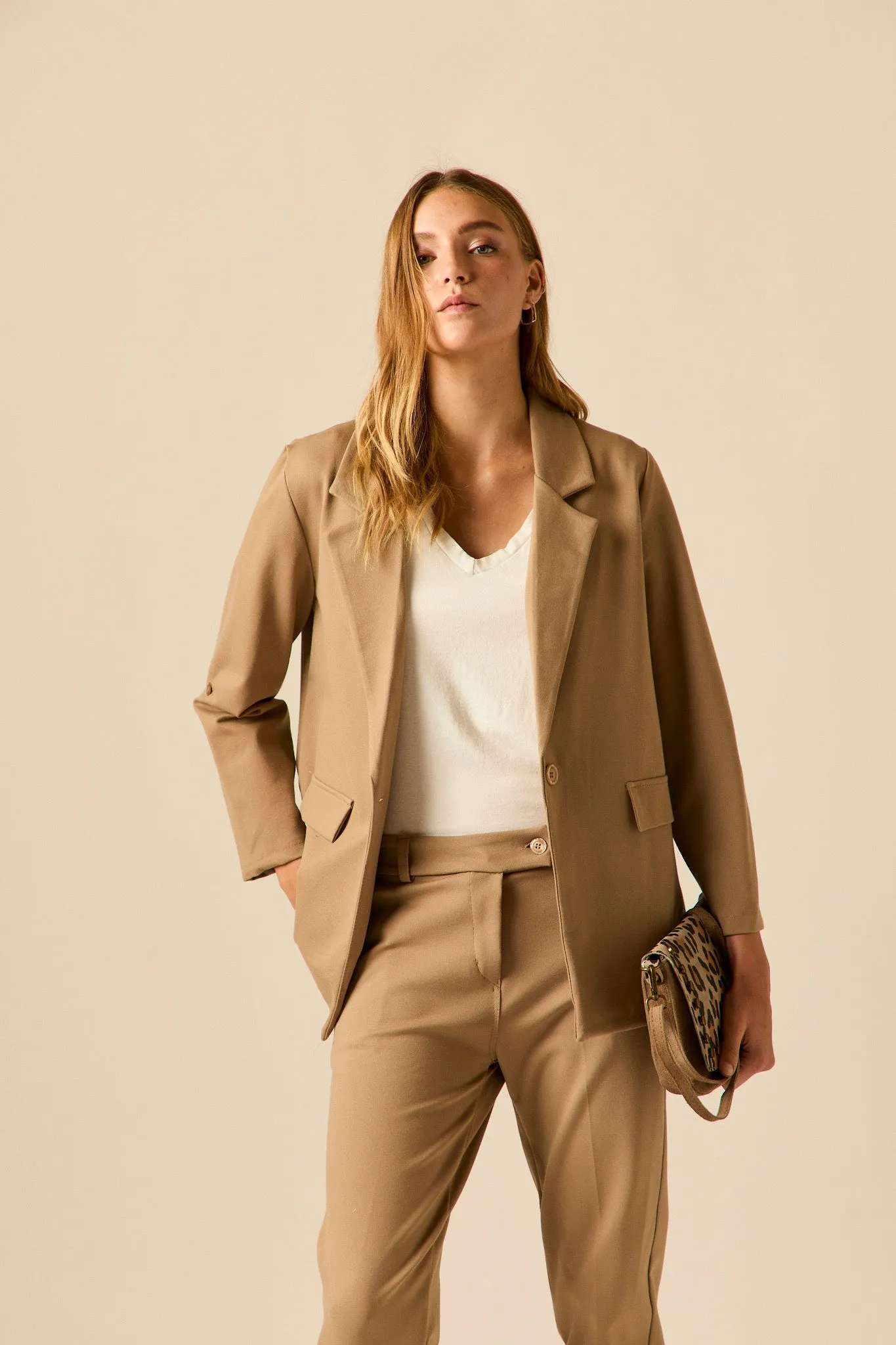Blazer sastre camel