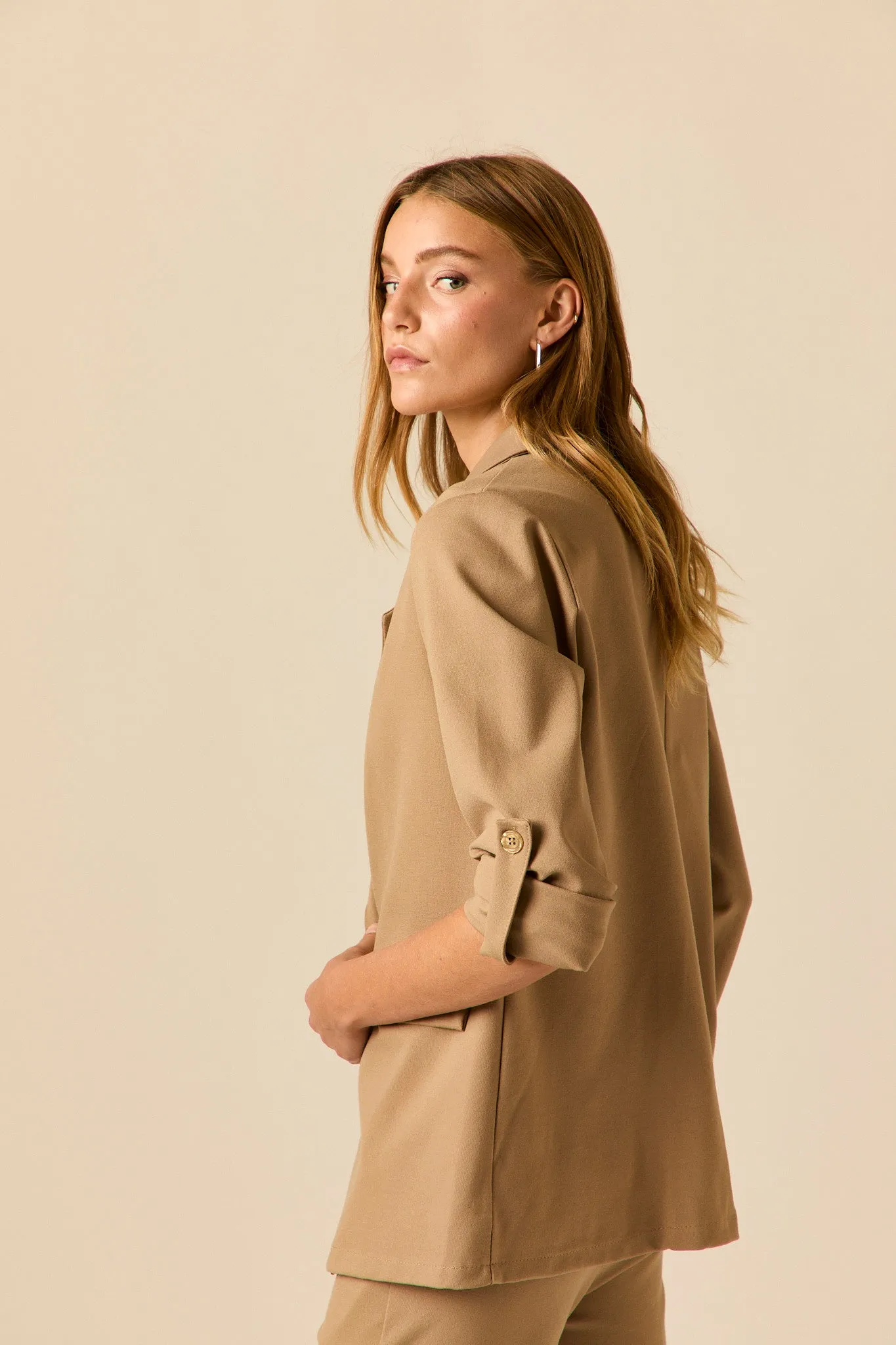 Blazer sastre camel