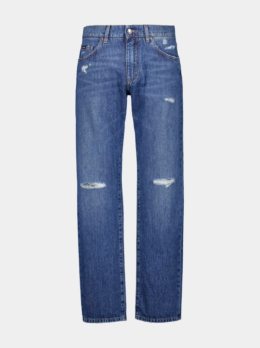 Blue Classic Cotton Jeans with Tag