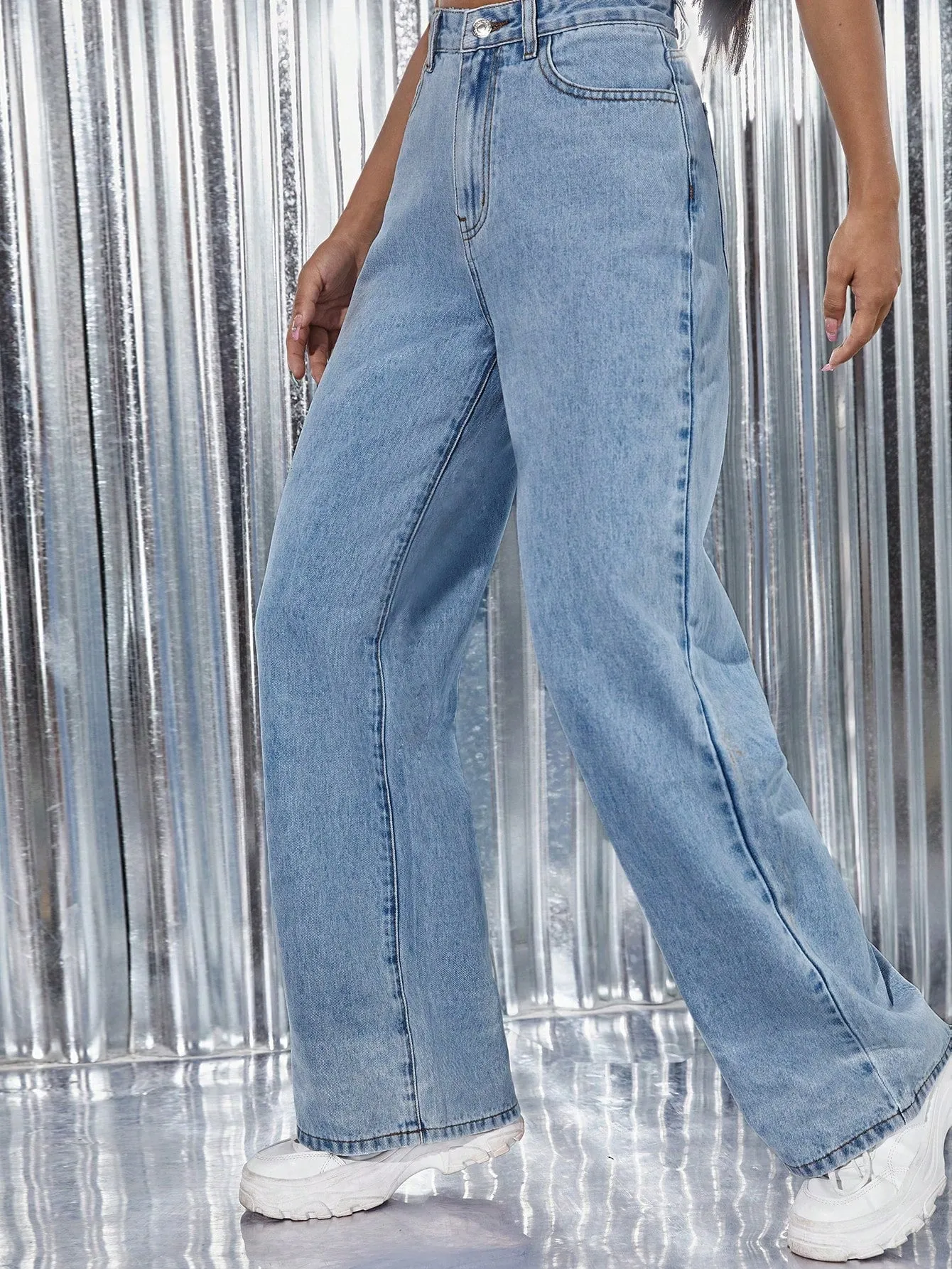 Blush Tone High-Waist Soft Sculpt Jeans
