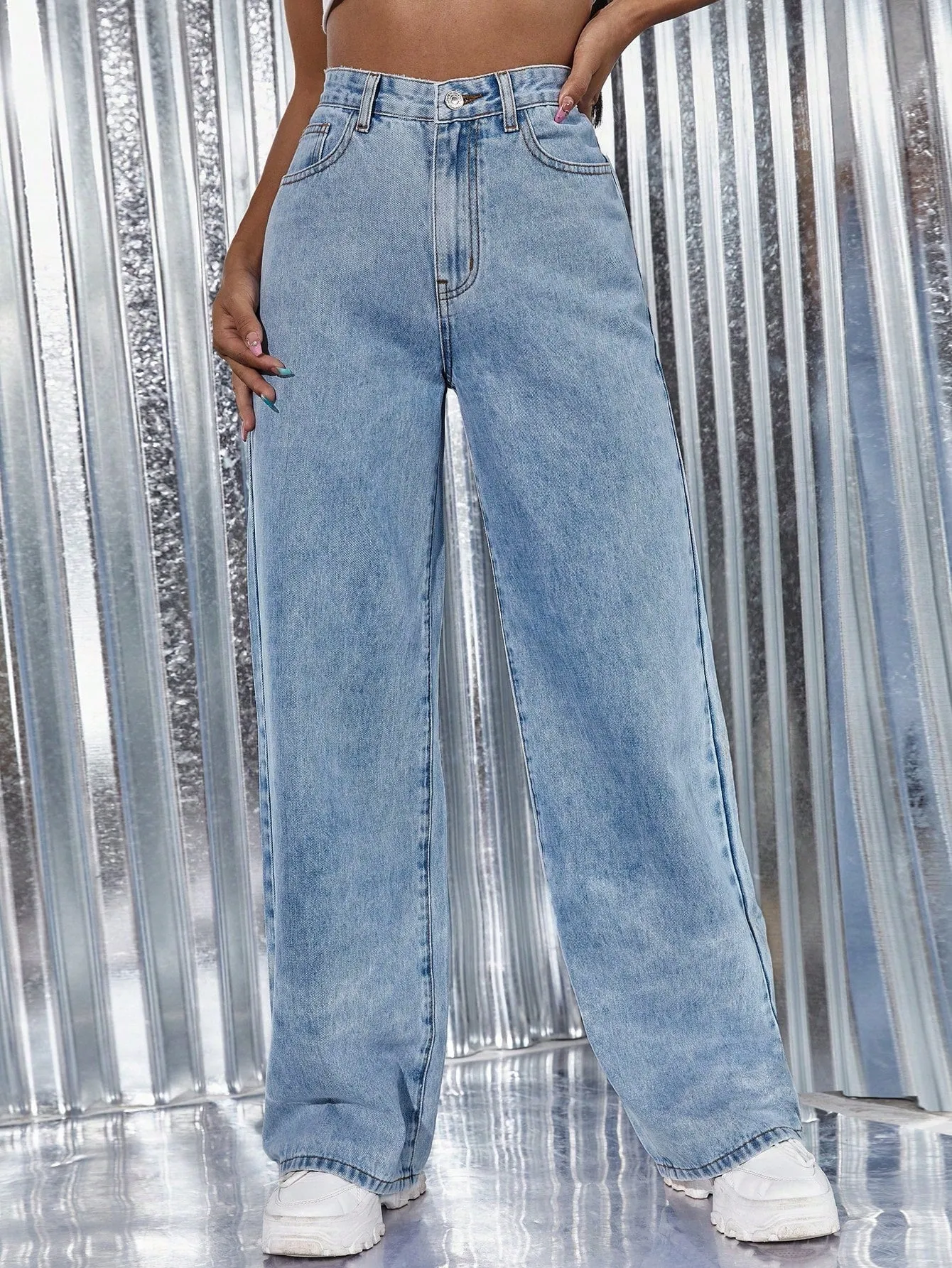 Blush Tone High-Waist Soft Sculpt Jeans