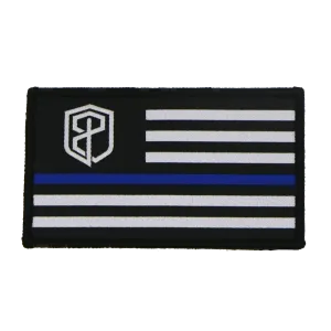 Born Primitive Velcro Flag Patch (Thin Blue Line)