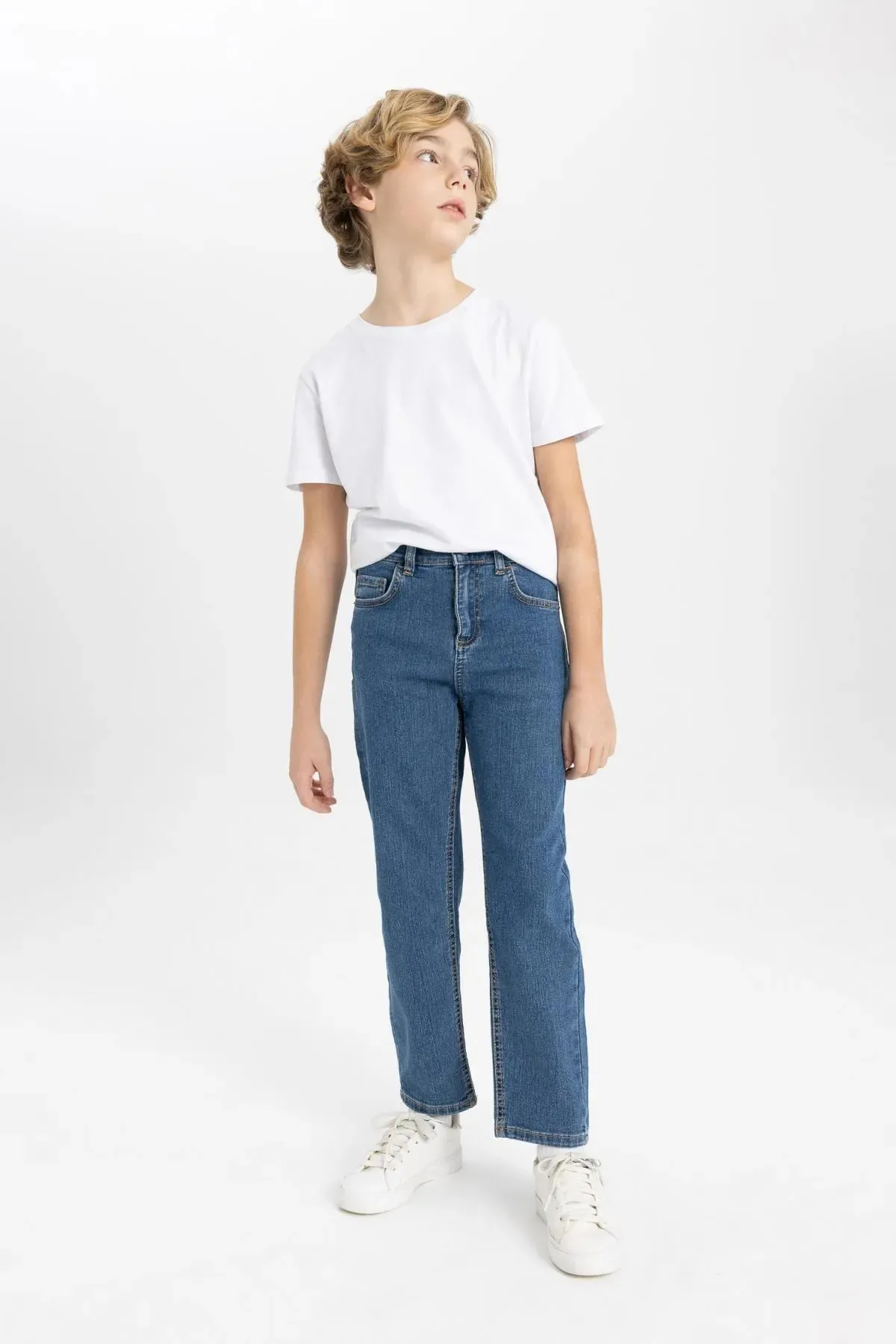 Boy's Loose Fit Standard Leg Jean Trousers