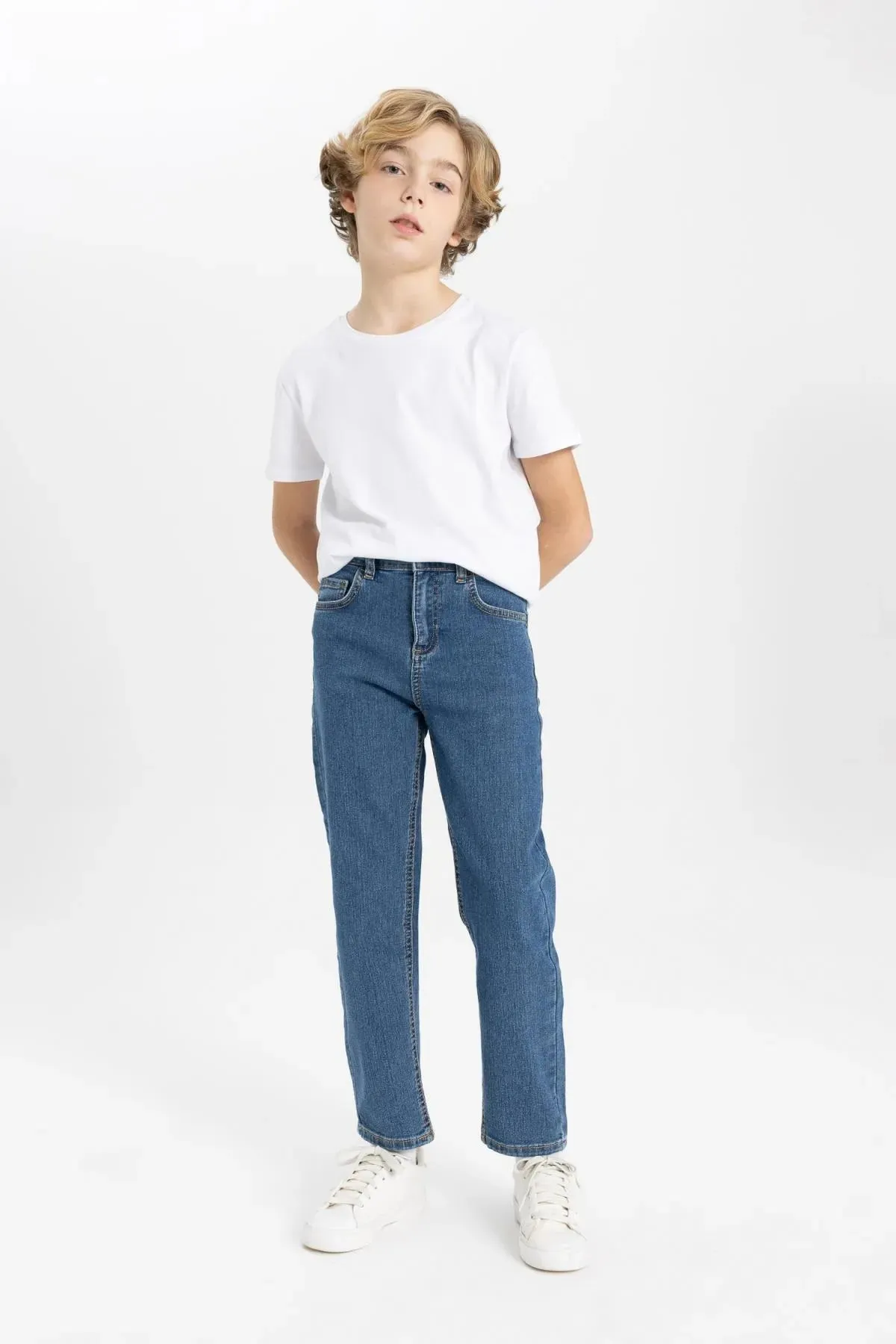 Boy's Loose Fit Standard Leg Jean Trousers