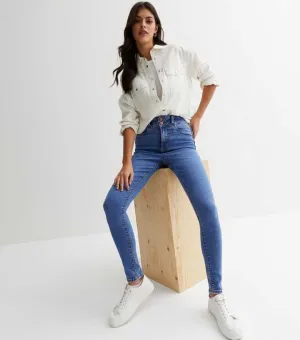 Bright Blue Lift & Shape High Waist Skinny Jeans