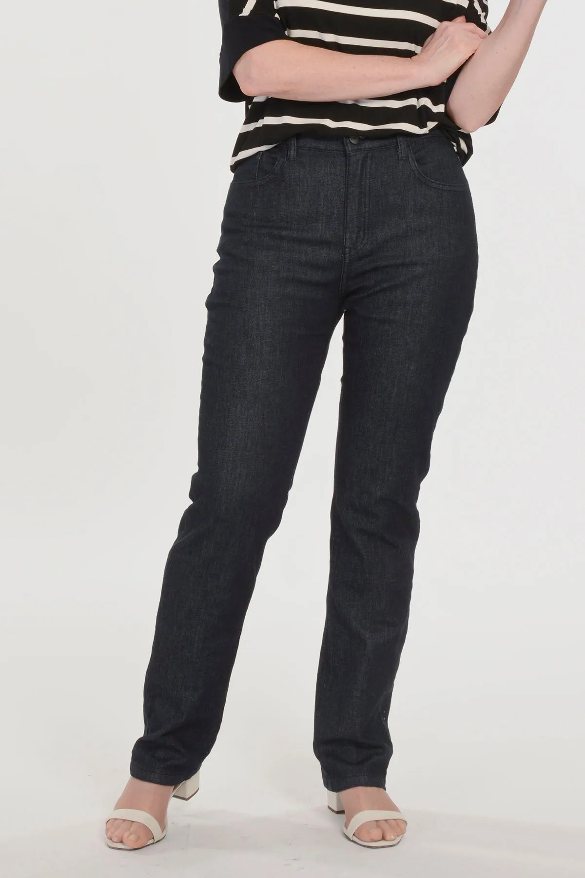 Calça Reta Jeans Preto
