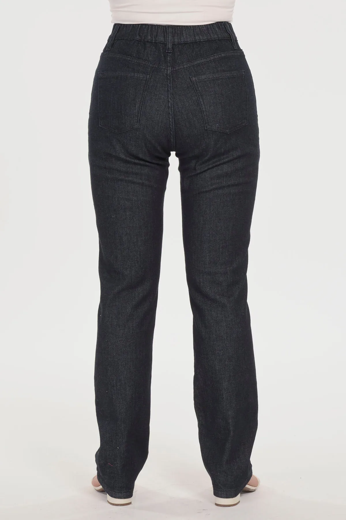 Calça Reta Jeans Preto