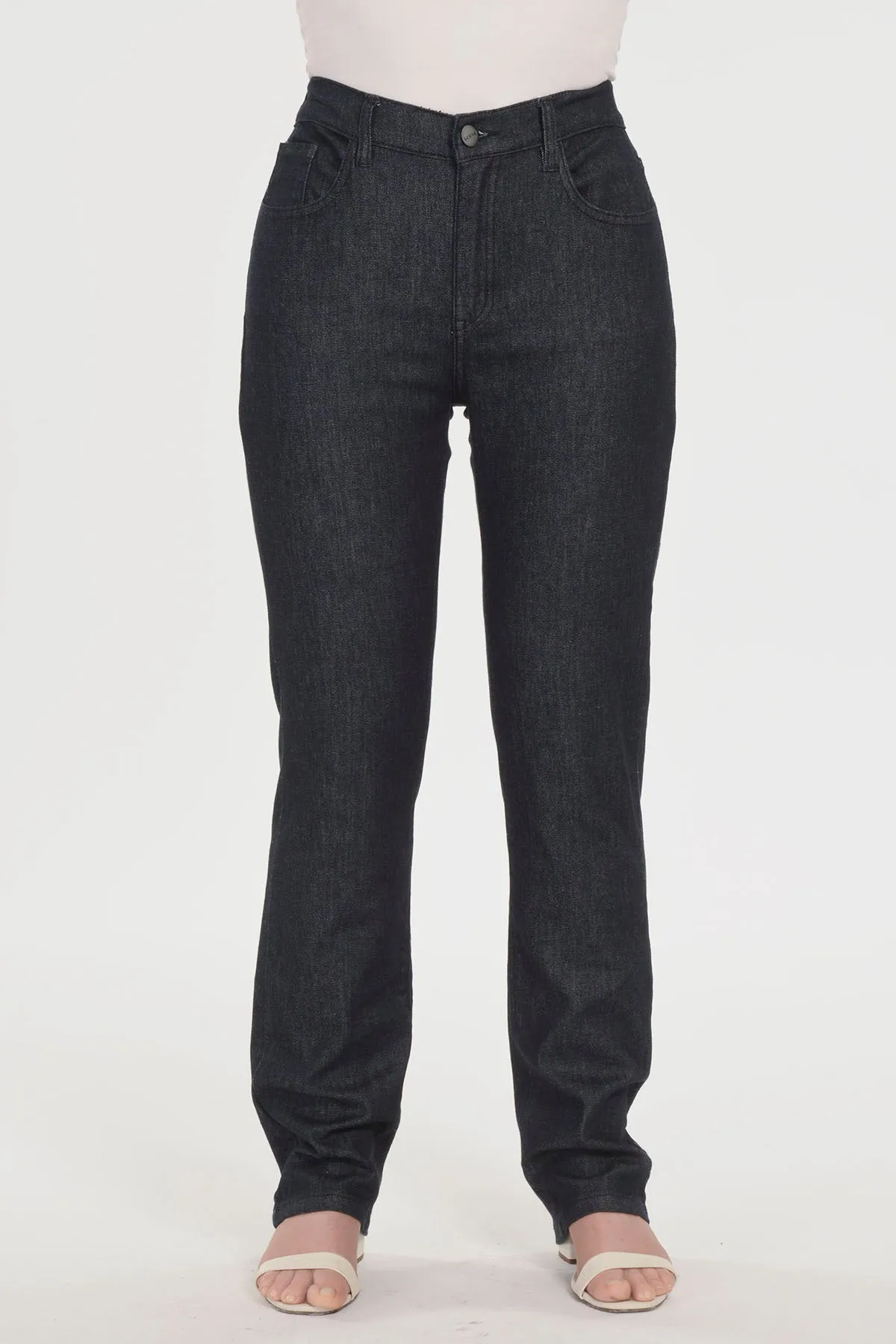 Calça Reta Jeans Preto