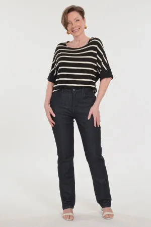 Calça Reta Jeans Preto