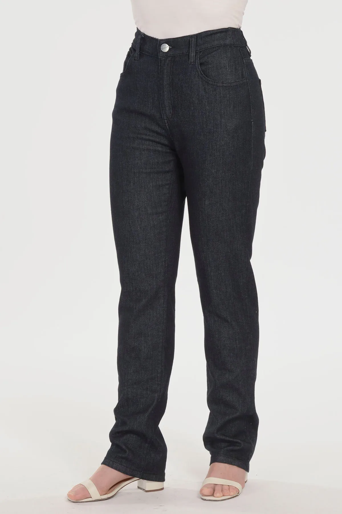 Calça Reta Jeans Preto