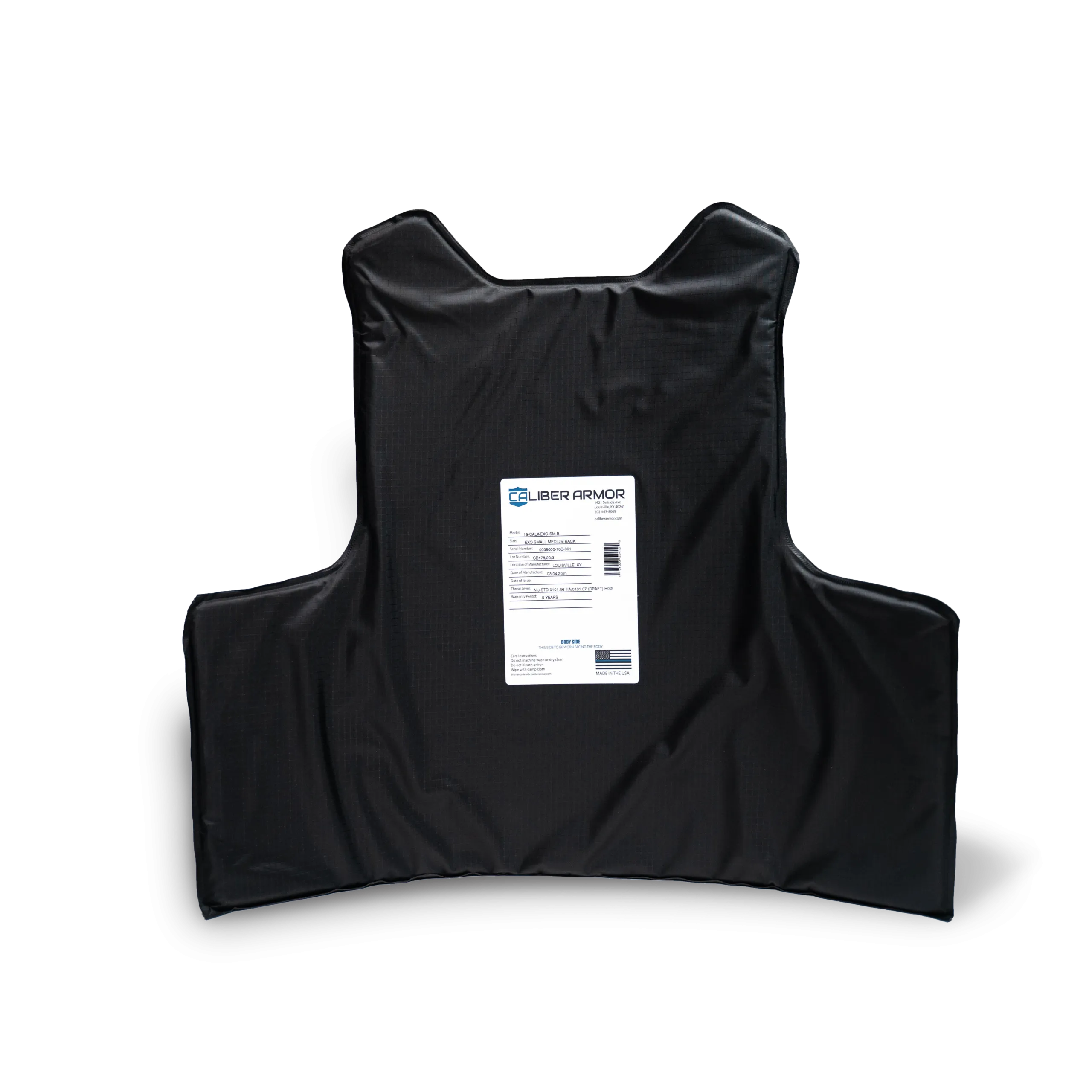 CaliberX IIIA Package with Overt Body Armor Vest