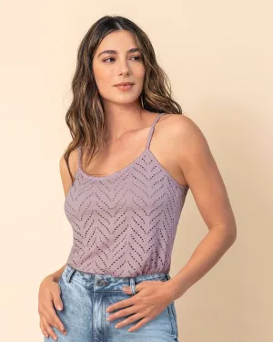 Camiseta de tiritas tipo tejido strech