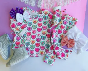 candy heart pajamas