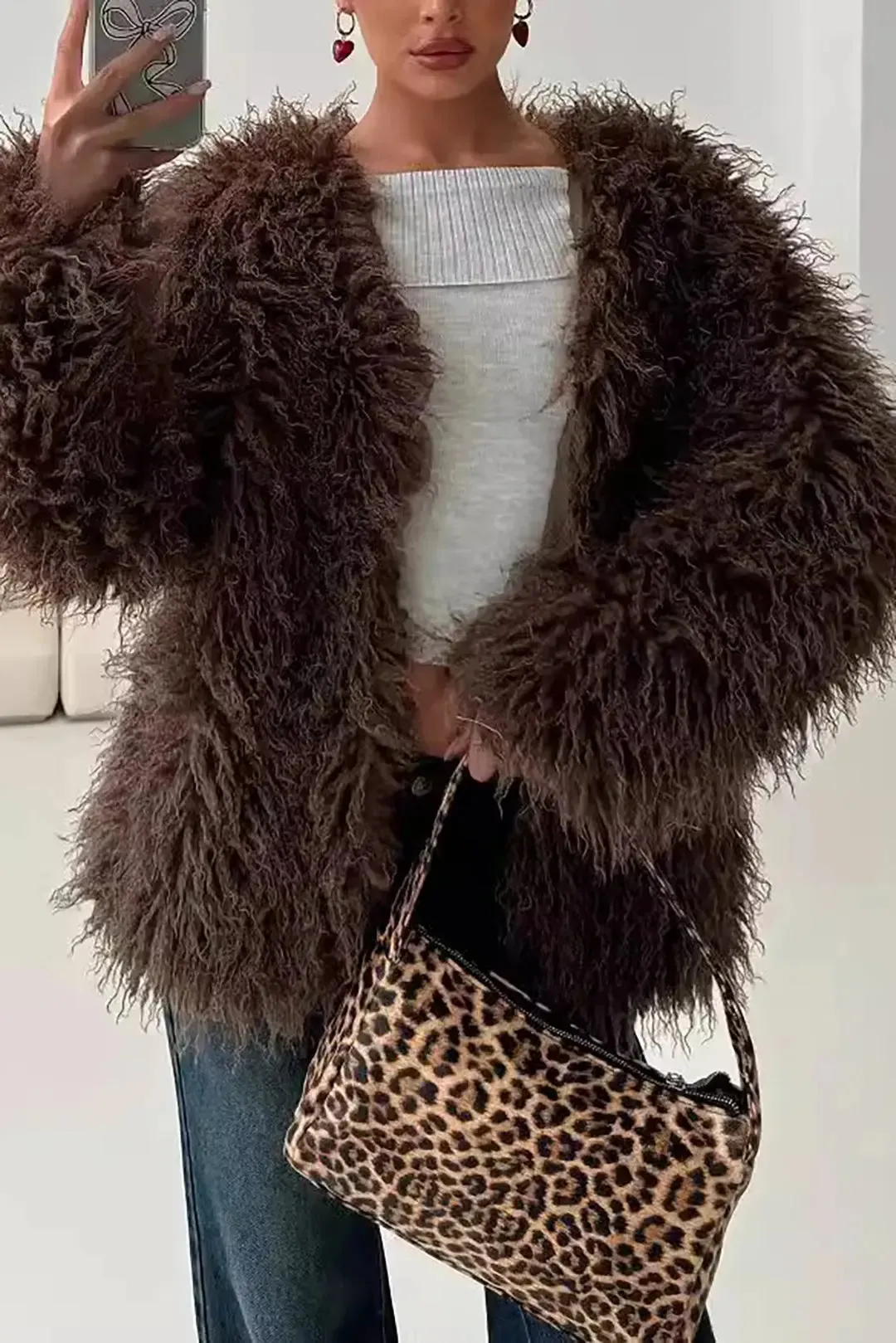 Caroline - Stylish Solid Fringe Woman's Coat
