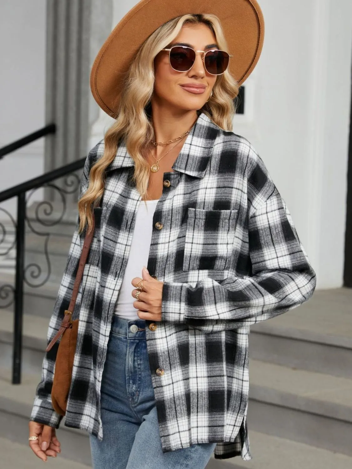 Cecelia | Long-sleeved Plaid Shirt