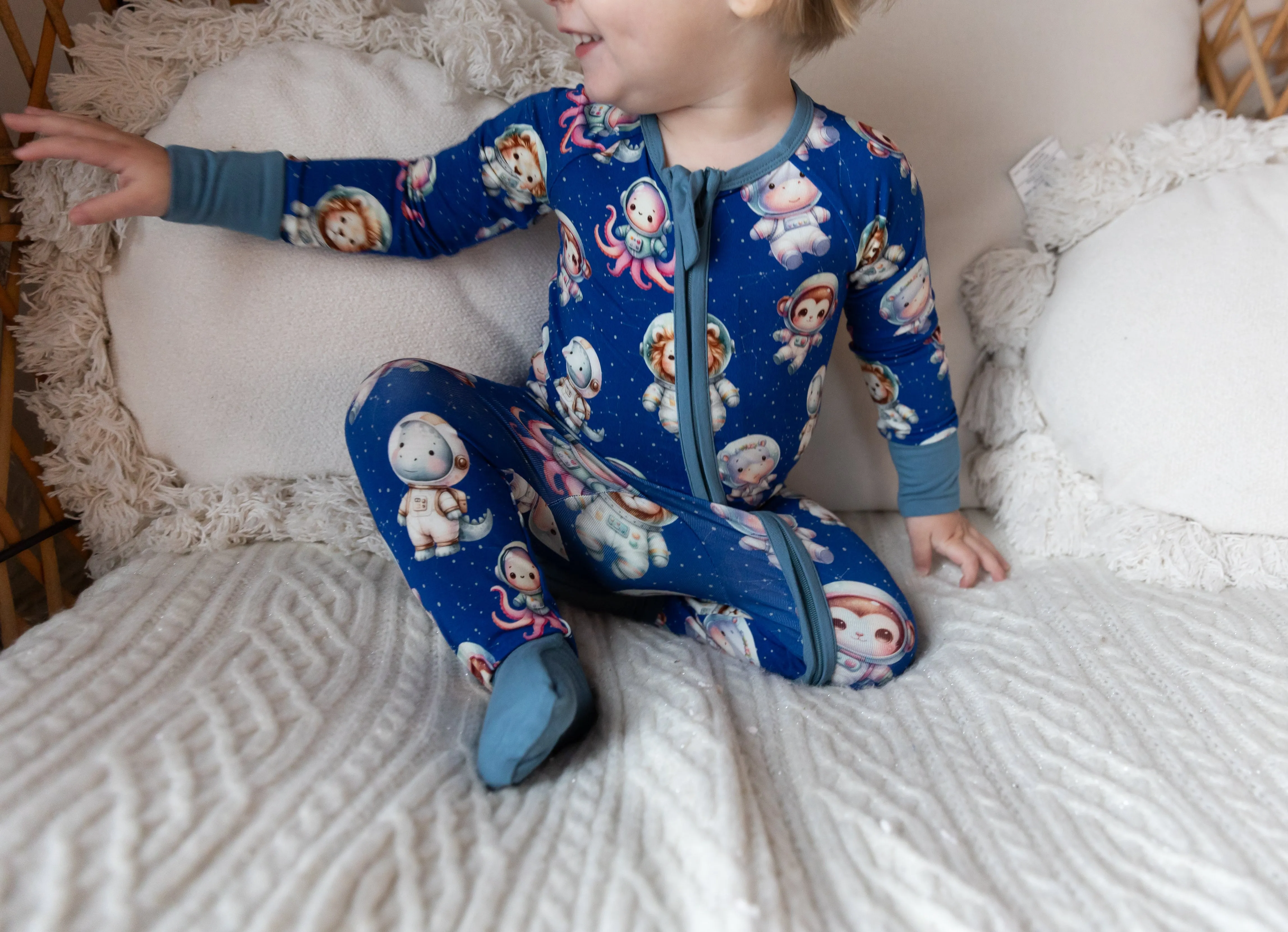 Celestial Critters Convertible Romper Pajamas