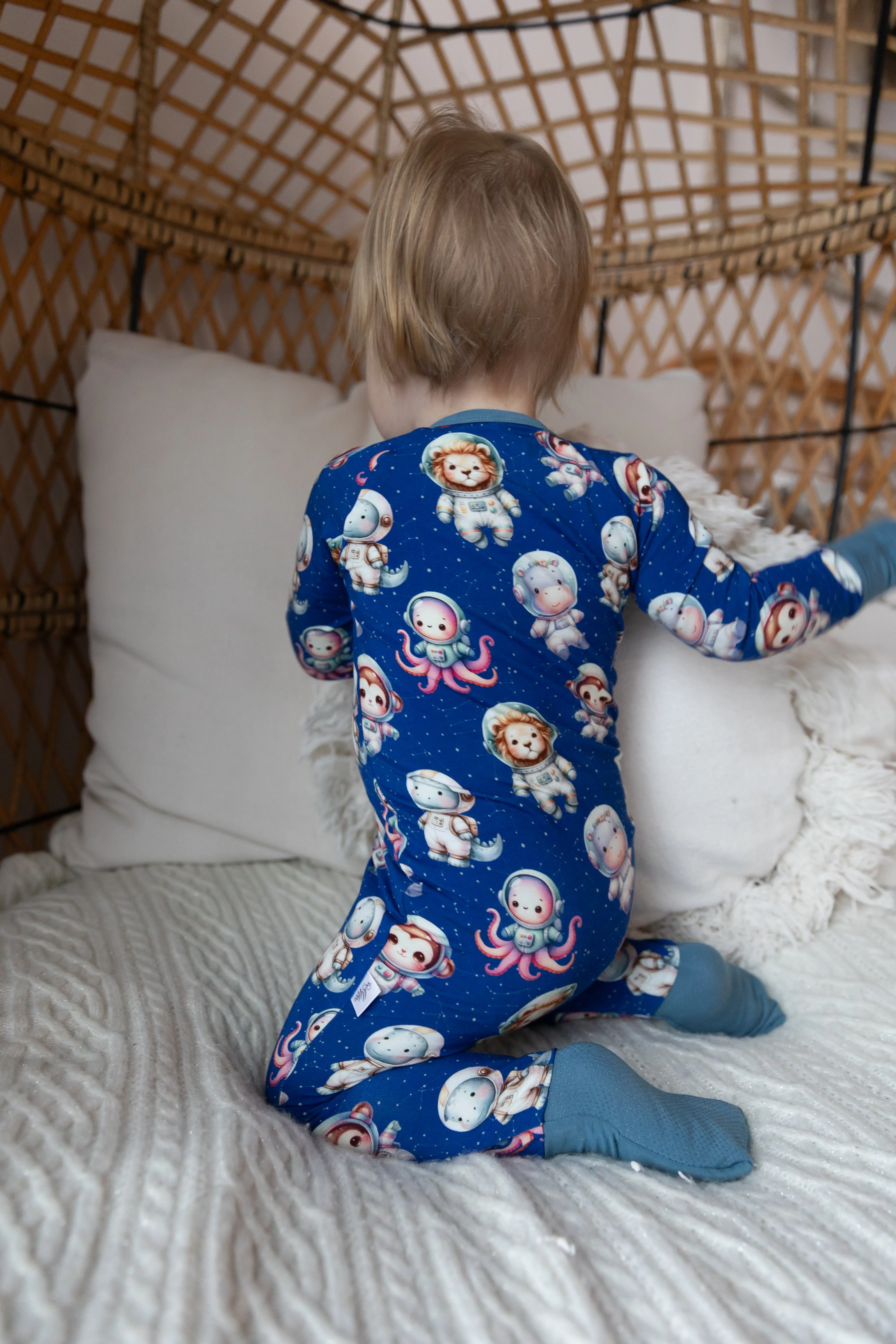 Celestial Critters Convertible Romper Pajamas