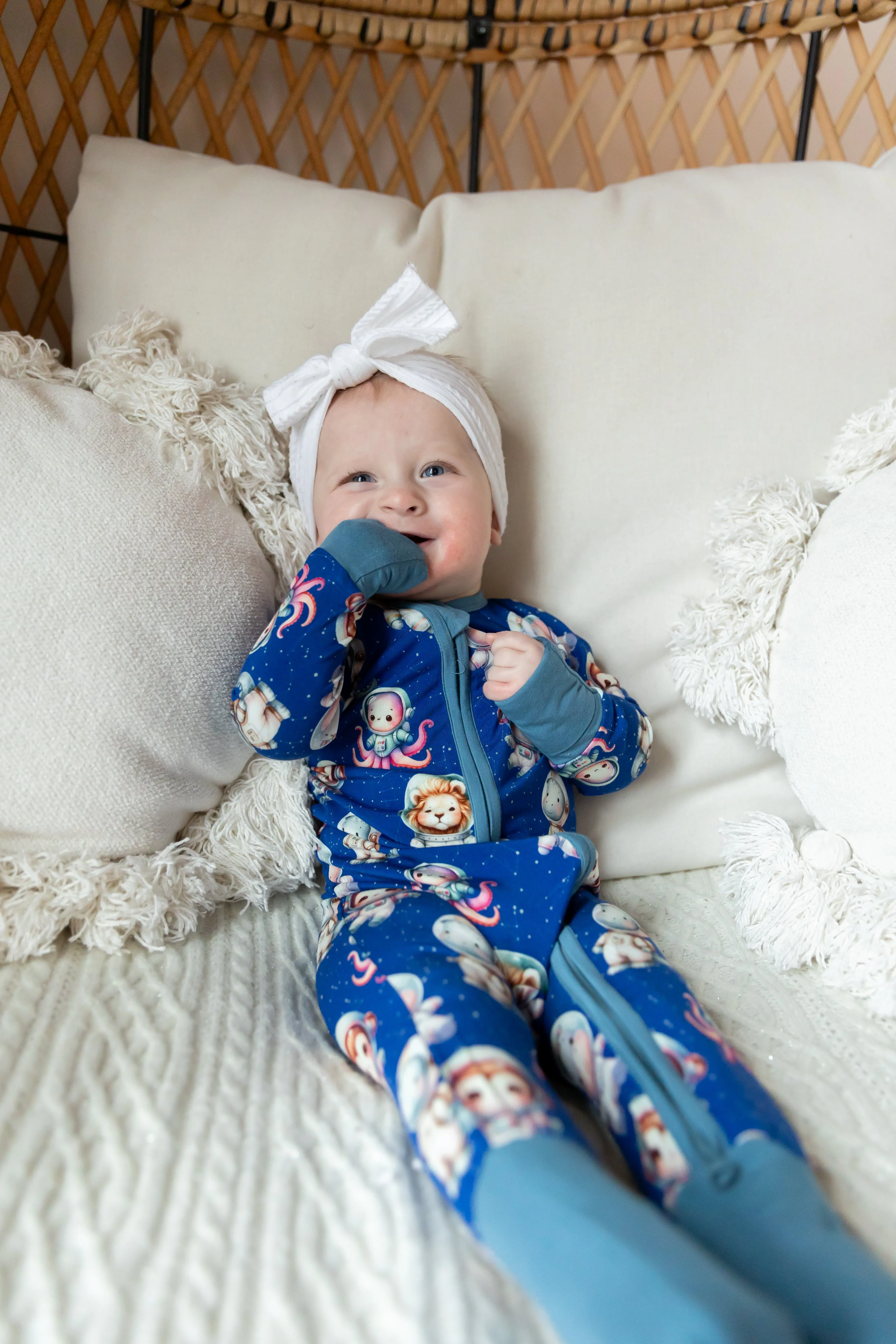 Celestial Critters Convertible Romper Pajamas