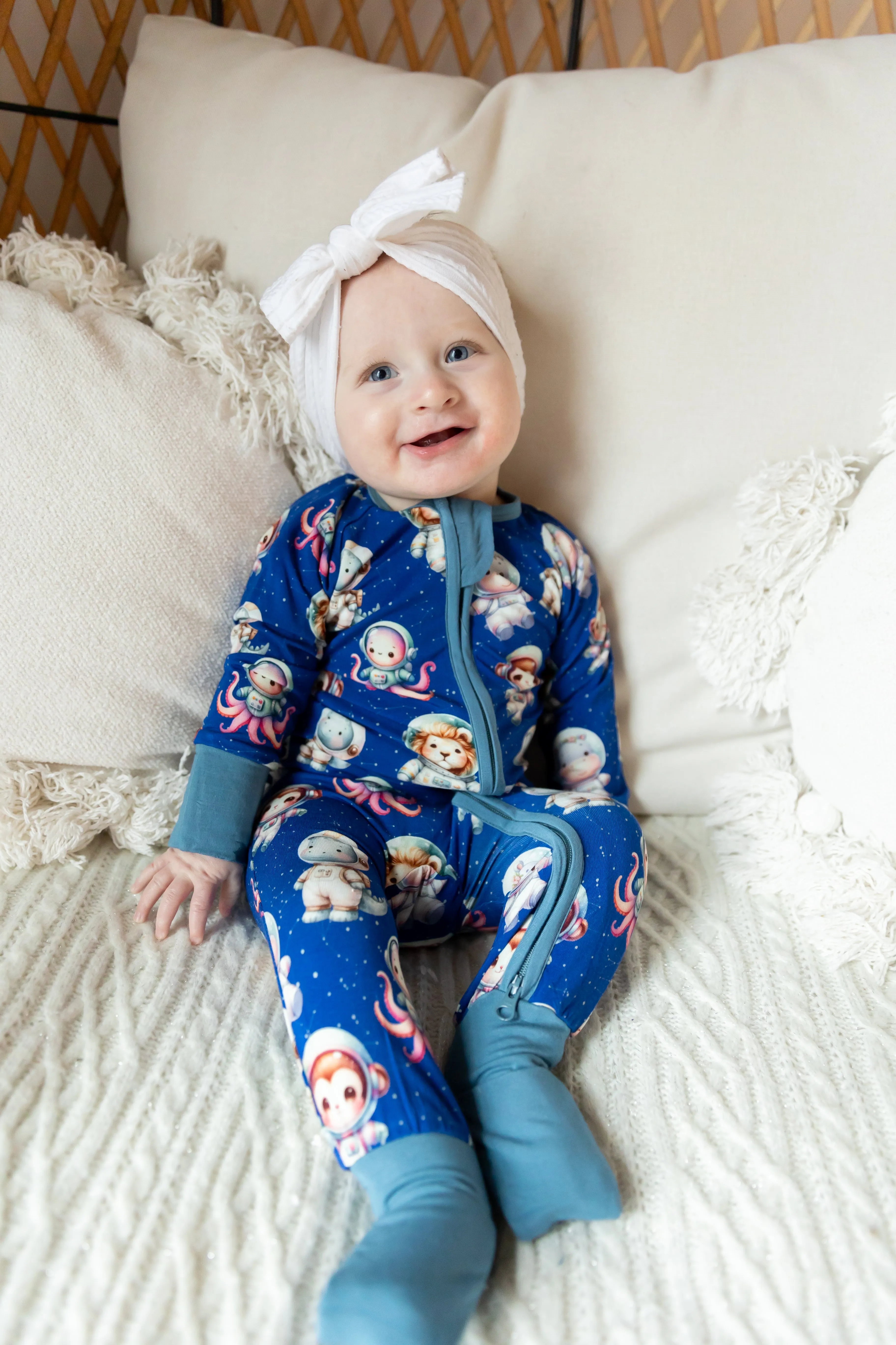 Celestial Critters Convertible Romper Pajamas