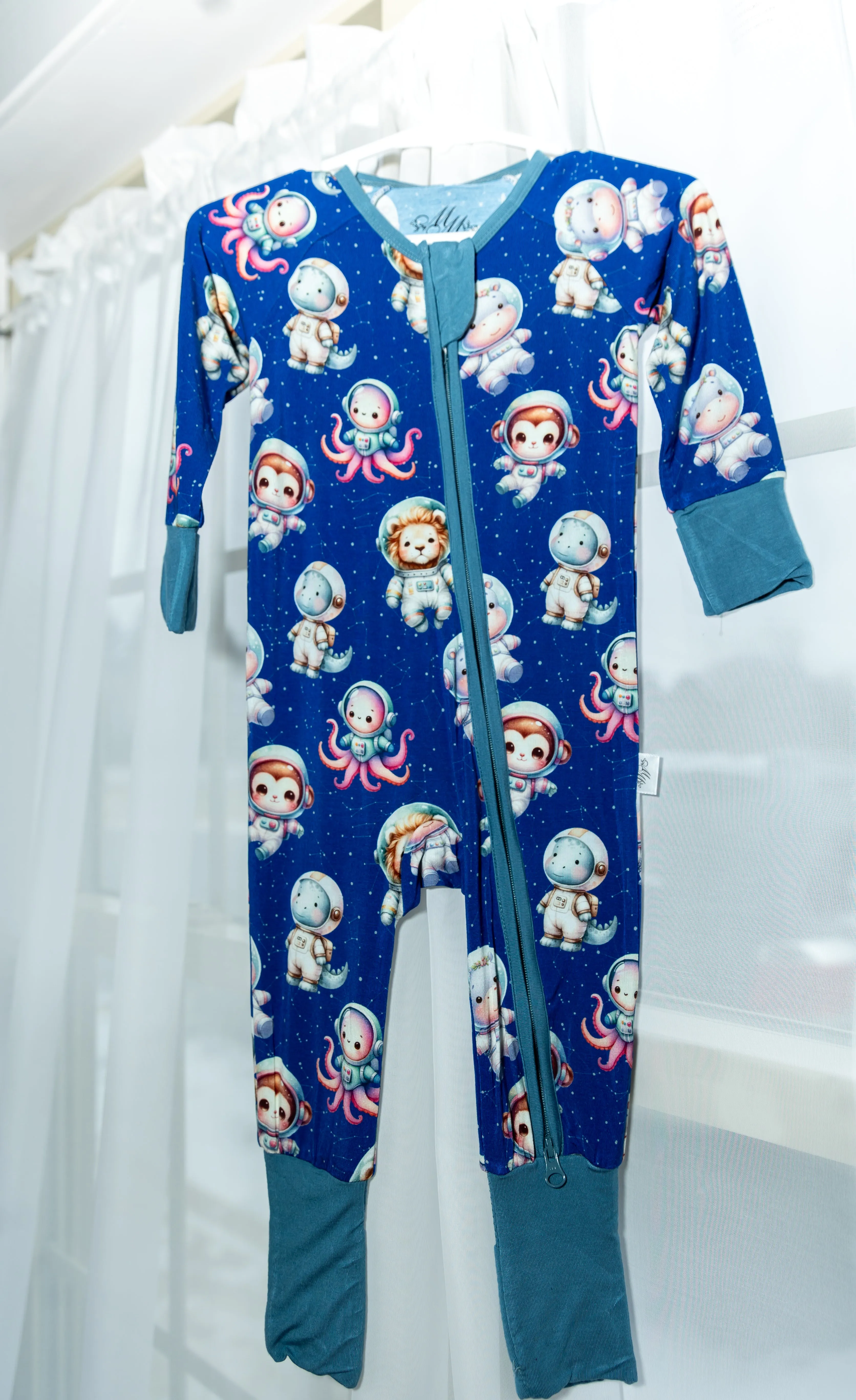 Celestial Critters Convertible Romper Pajamas