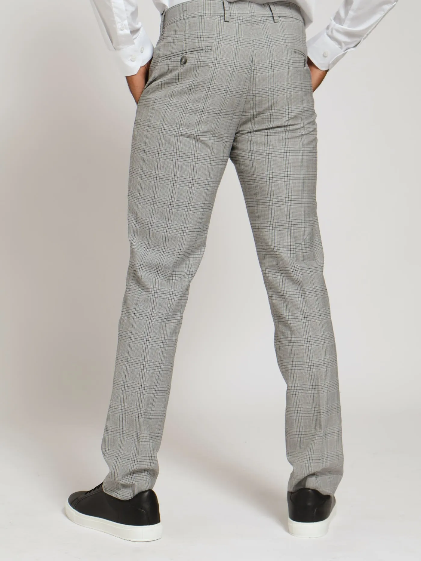 Check Suit Trouser - Grey