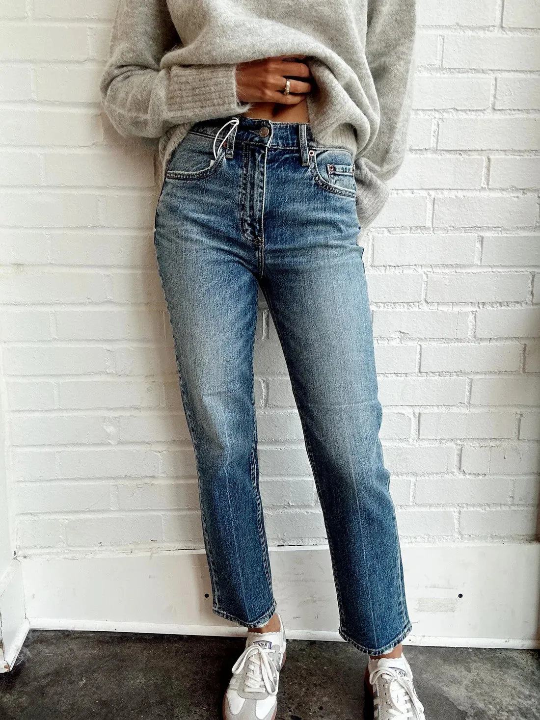 Chrissy Fields High Rise Straight Jeans