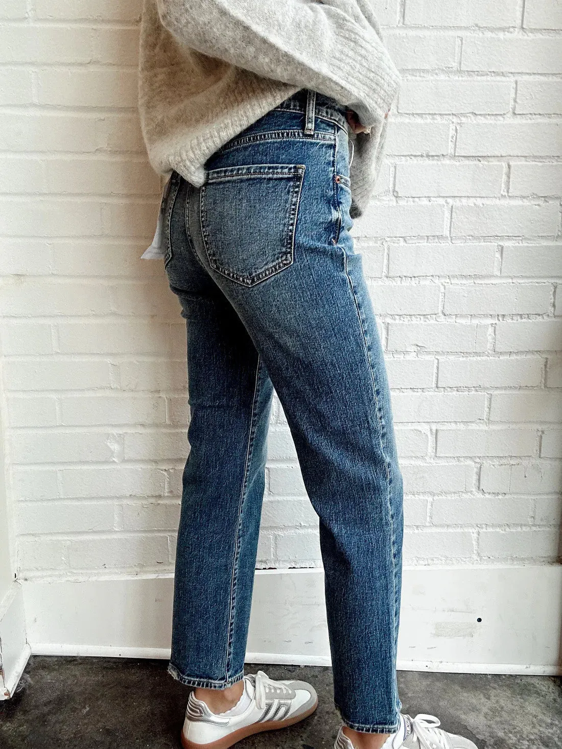 Chrissy Fields High Rise Straight Jeans