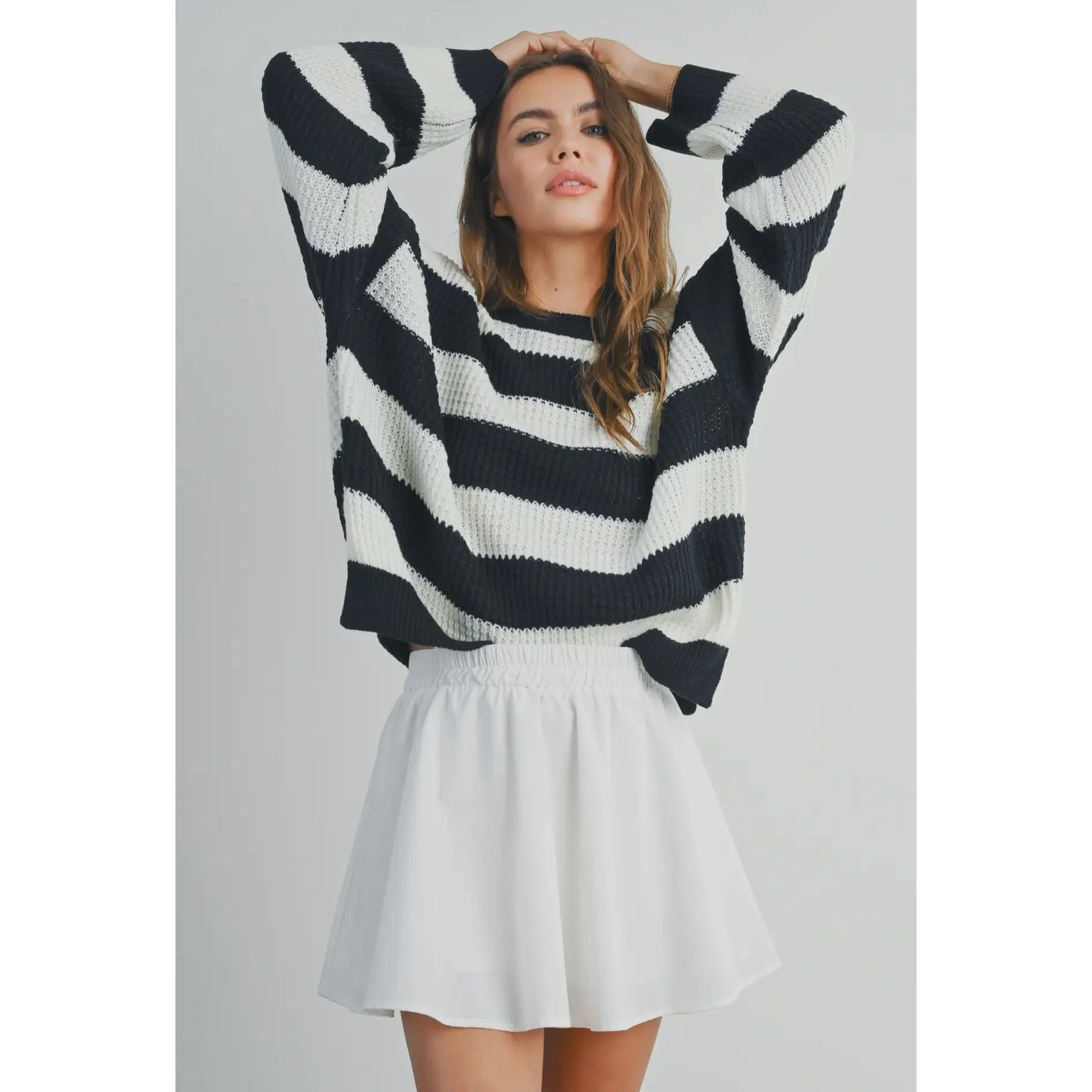 Classic Black & White Striped Sweater