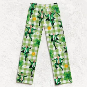 Clover, Courage, And Country - US Patriotic Pride Pajama Pants - Gift For Conservative Supporters