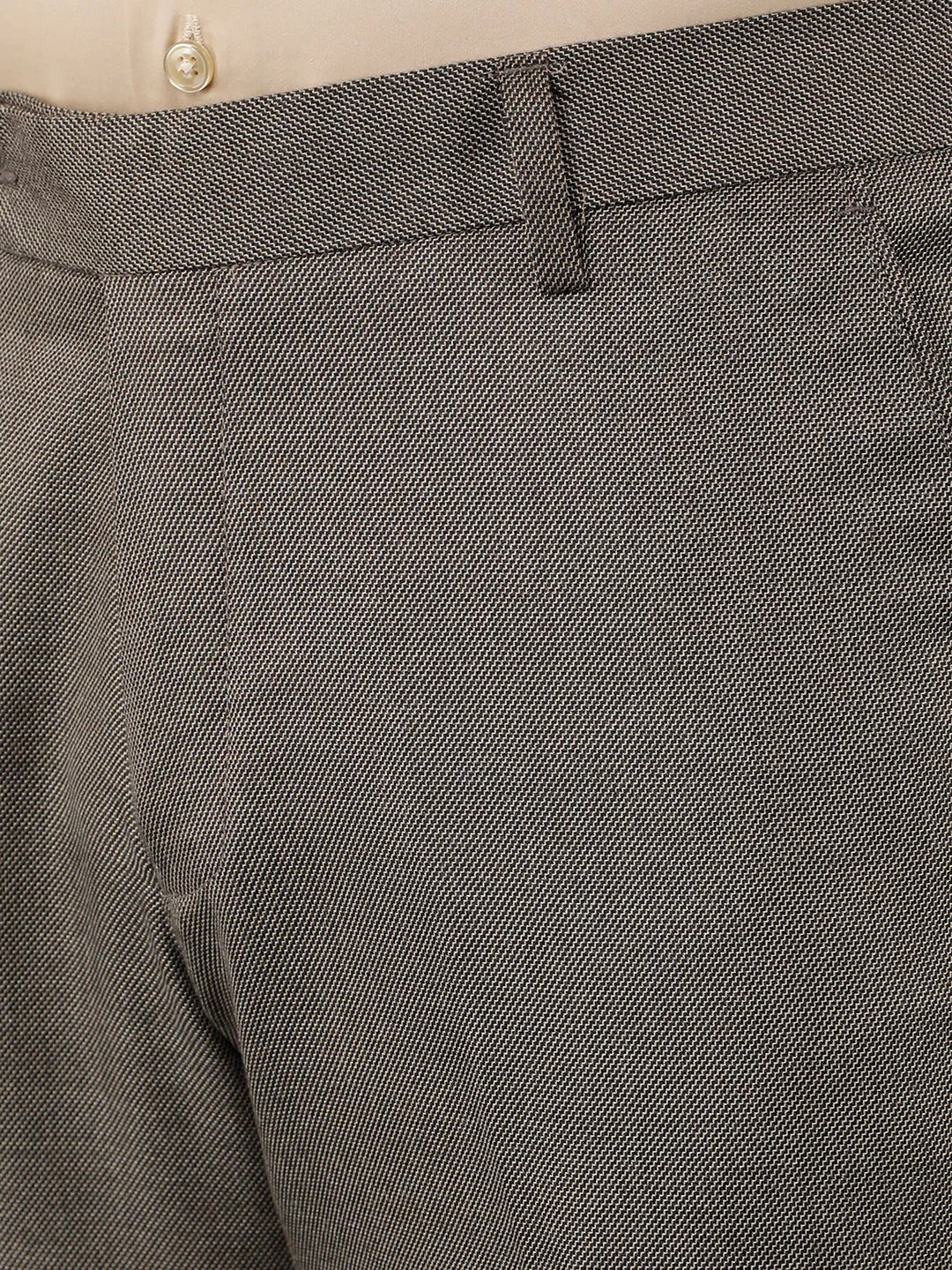 COBB MENS BROWN FORMAL TROUSERS