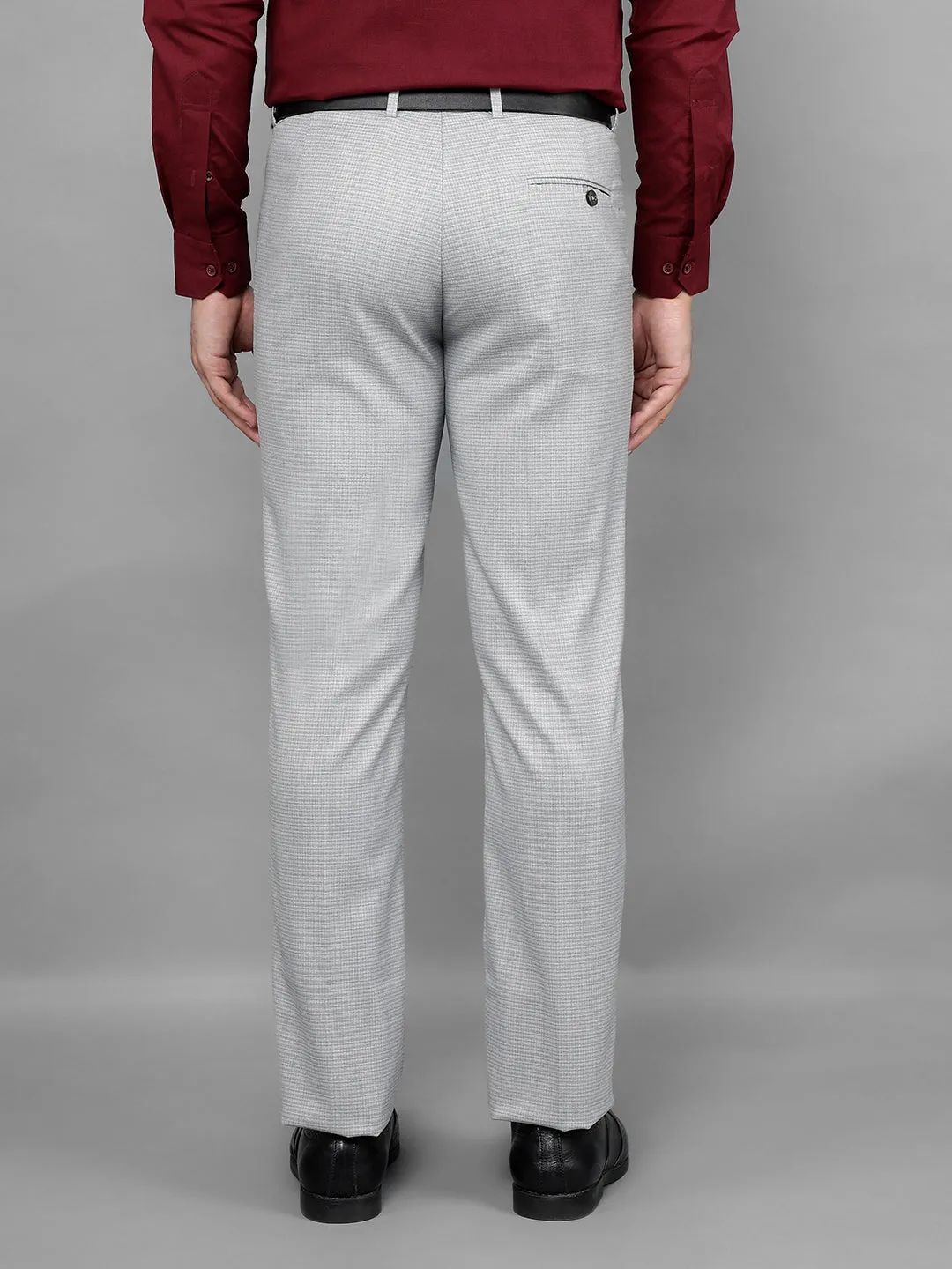 COBB MENS GREY FORMAL TROUSERS