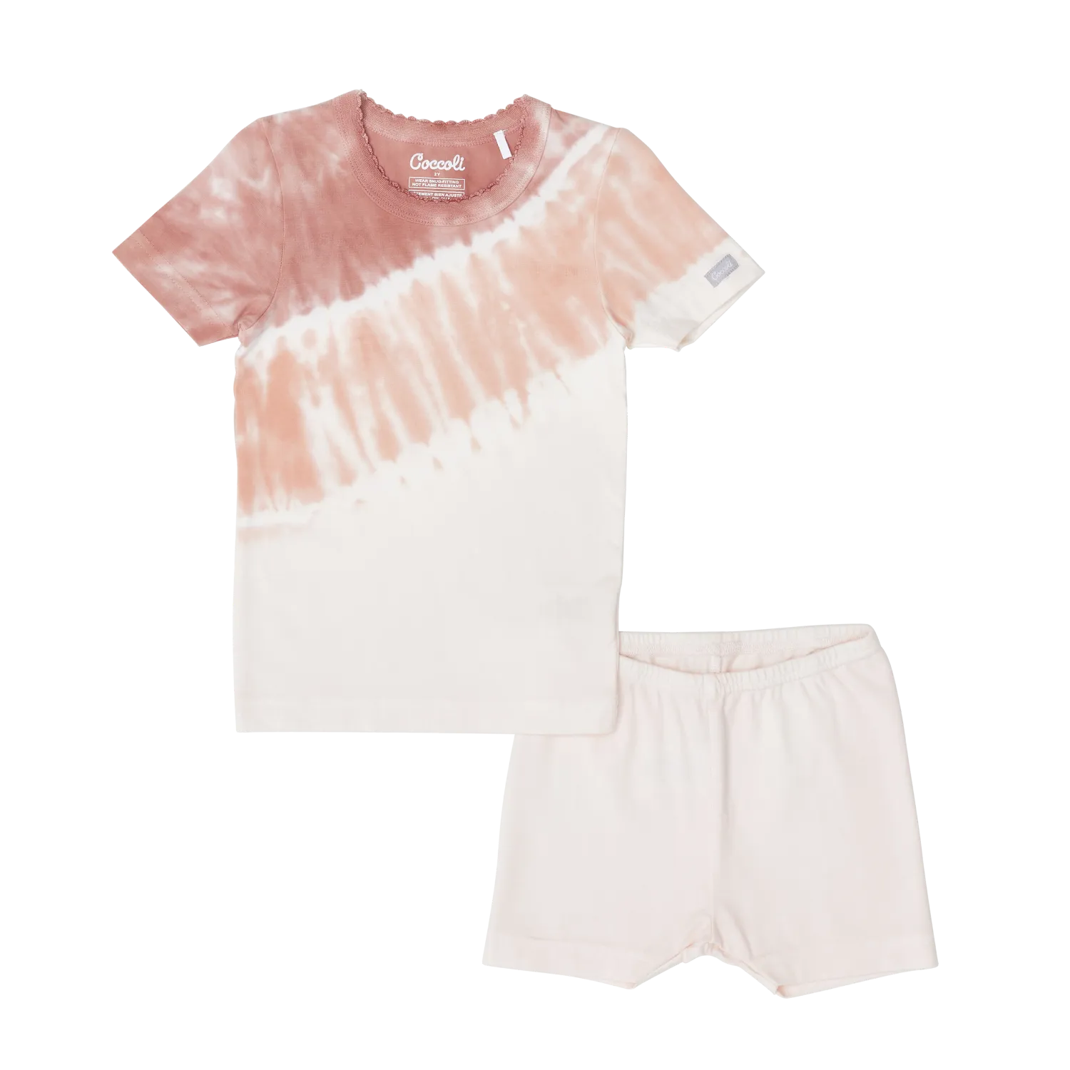 Coccoli Tie Dye Cotton Modal Summer PJs Coral