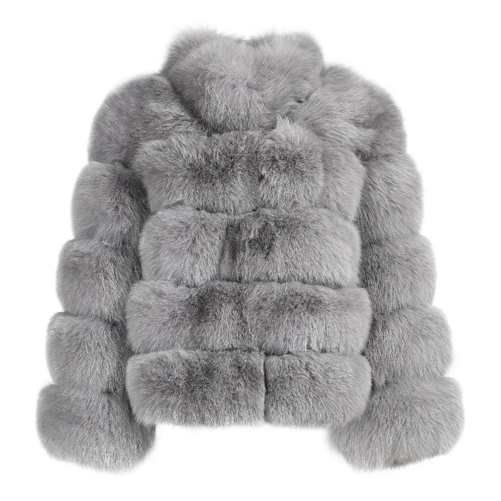 Collar Modern Bubble Mini Fur Coat
