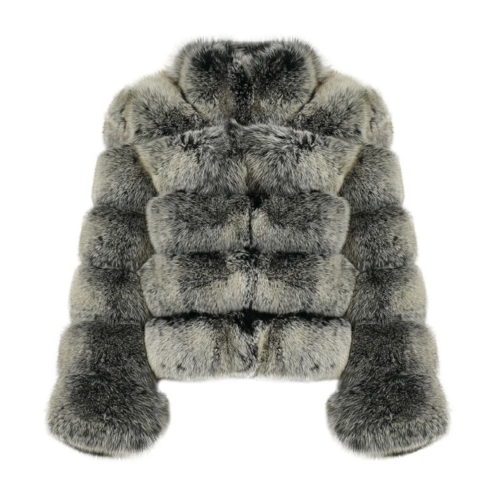 Collar Modern Bubble Mini Fur Coat