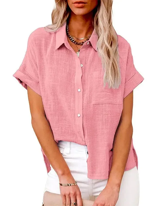 Cotton Linen Oversized Blouse
