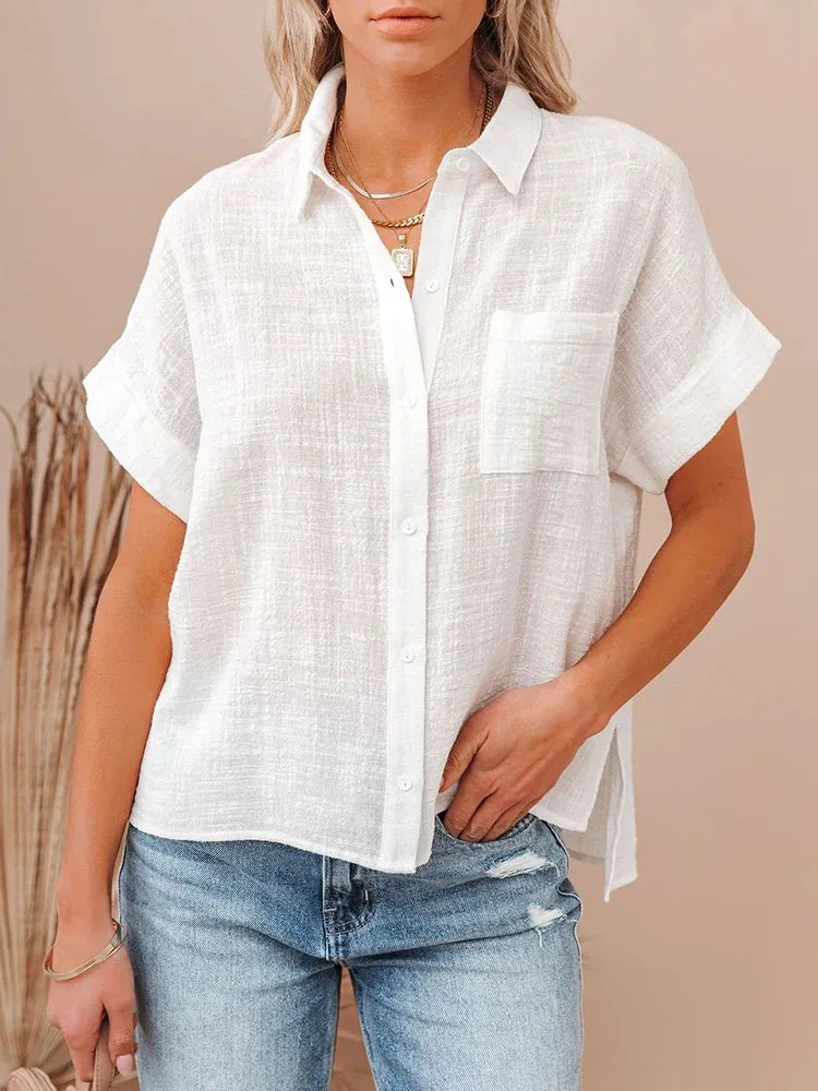 Cotton Linen Oversized Blouse