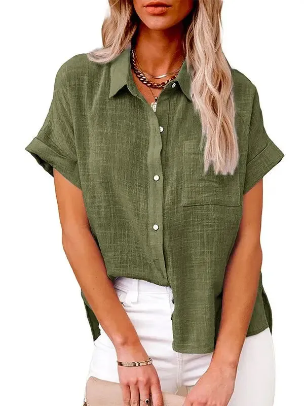 Cotton Linen Oversized Blouse