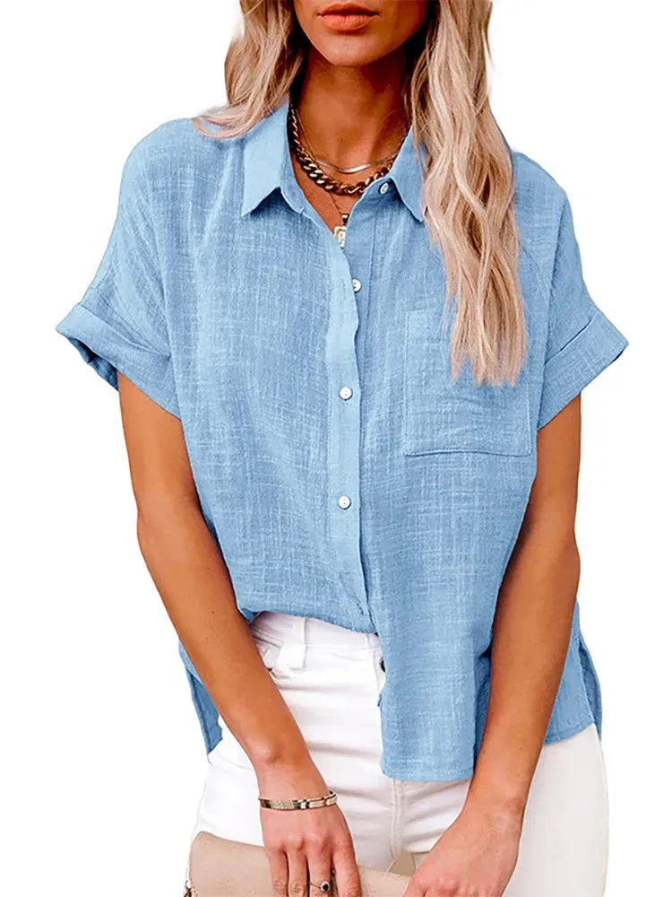 Cotton Linen Oversized Blouse