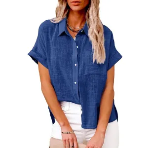Cotton Linen Oversized Blouse