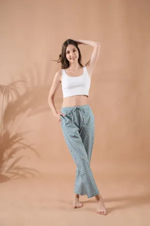Cotton Pajama Pants Women - Festive Fir