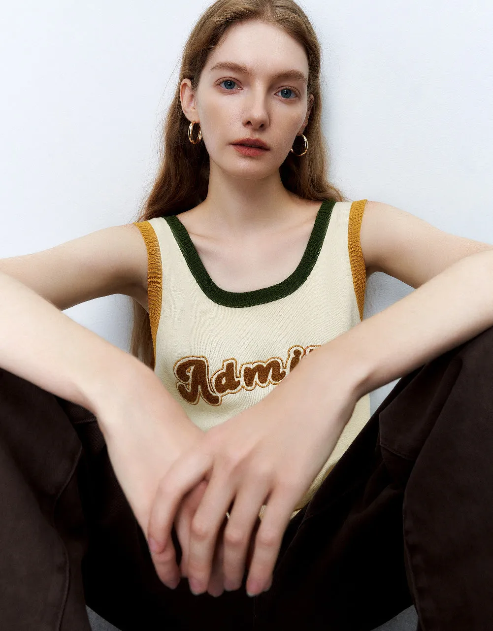 Crew Neck Knitted Tank Top