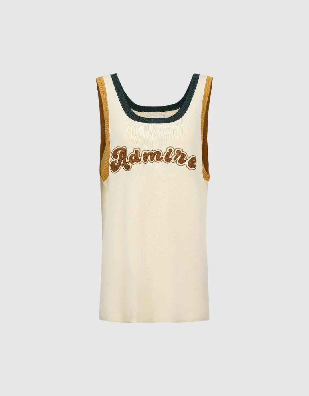 Crew Neck Knitted Tank Top