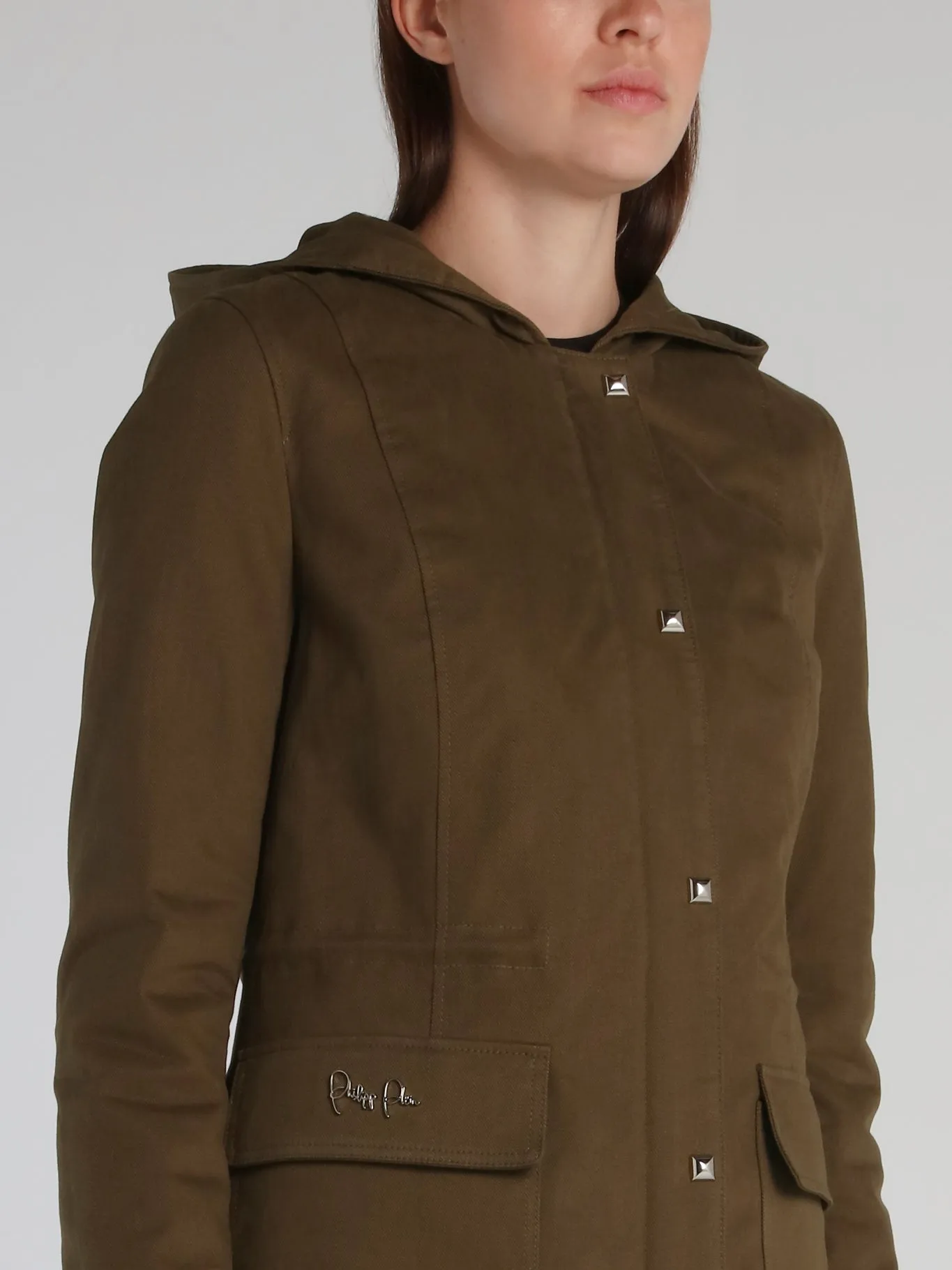 Crystal Plein Fur Trim Parka