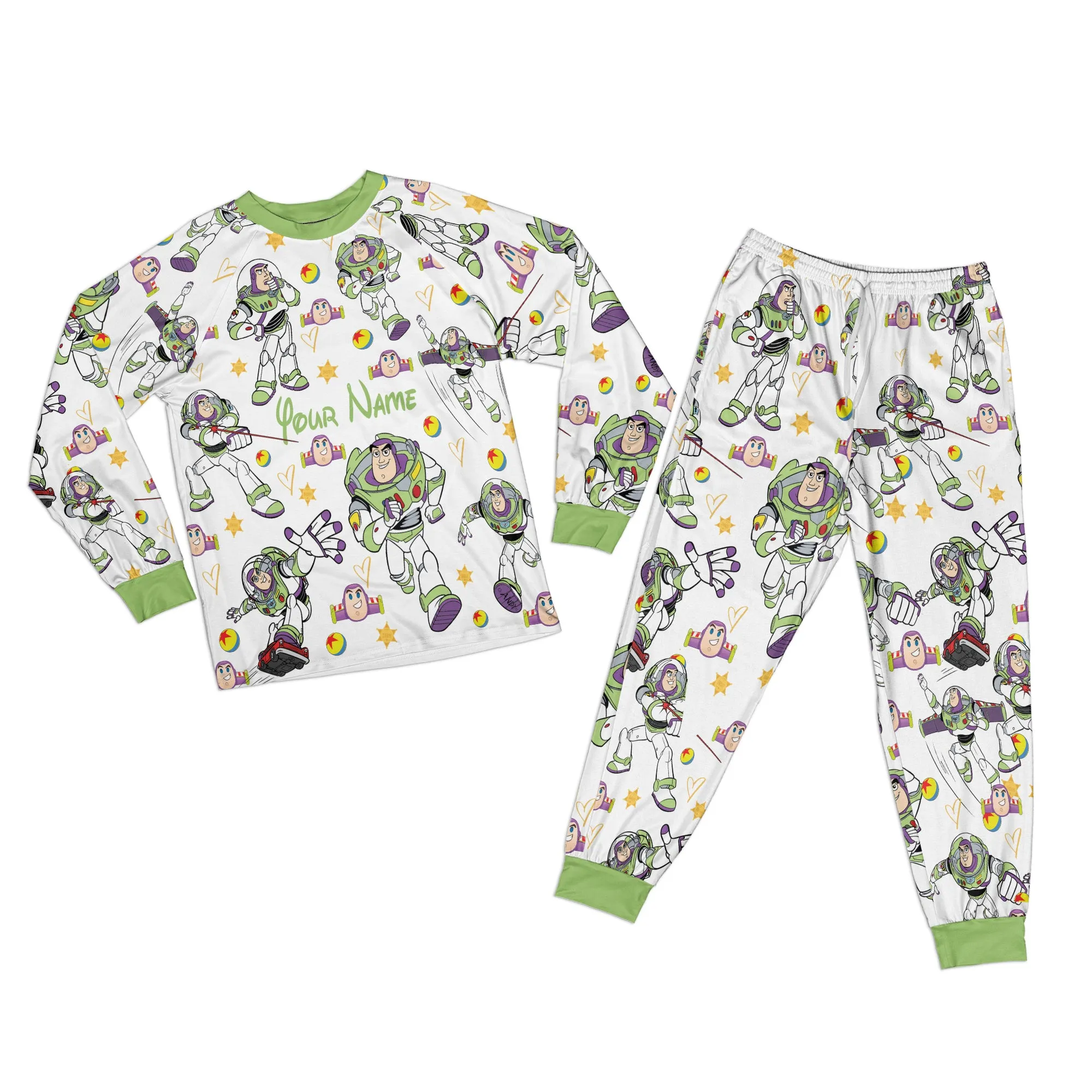 Custom Disney Toy Story Family Colorful Pajamas, Custom Kid Youth Adult Pajamas, Pajamas Birthday Gift, Disney Vacation