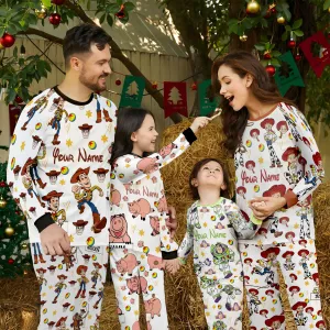 Custom Disney Toy Story Family Colorful Pajamas, Custom Kid Youth Adult Pajamas, Pajamas Birthday Gift, Disney Vacation