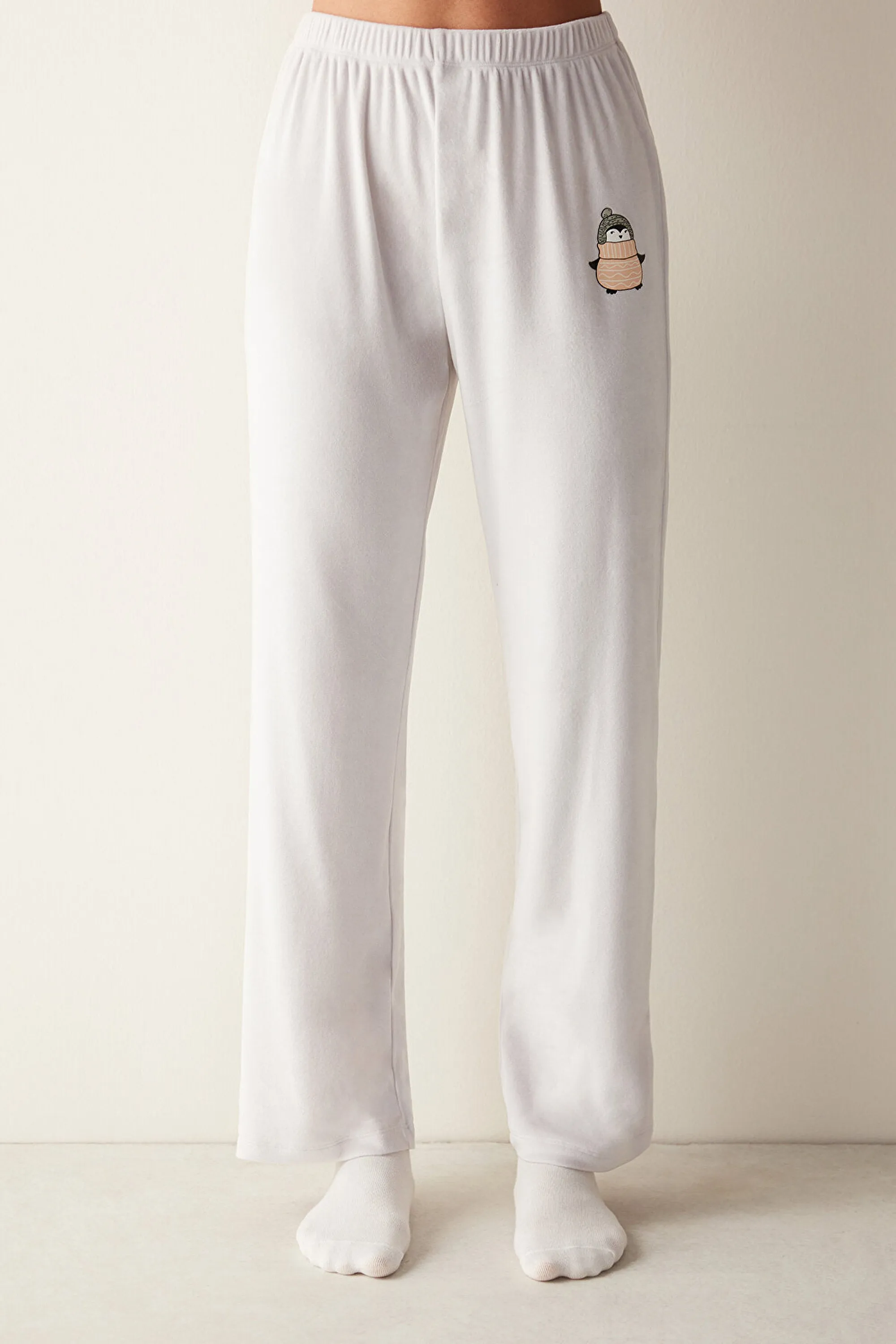 Cute Penguin Fuzzy Pants PJ Bottom