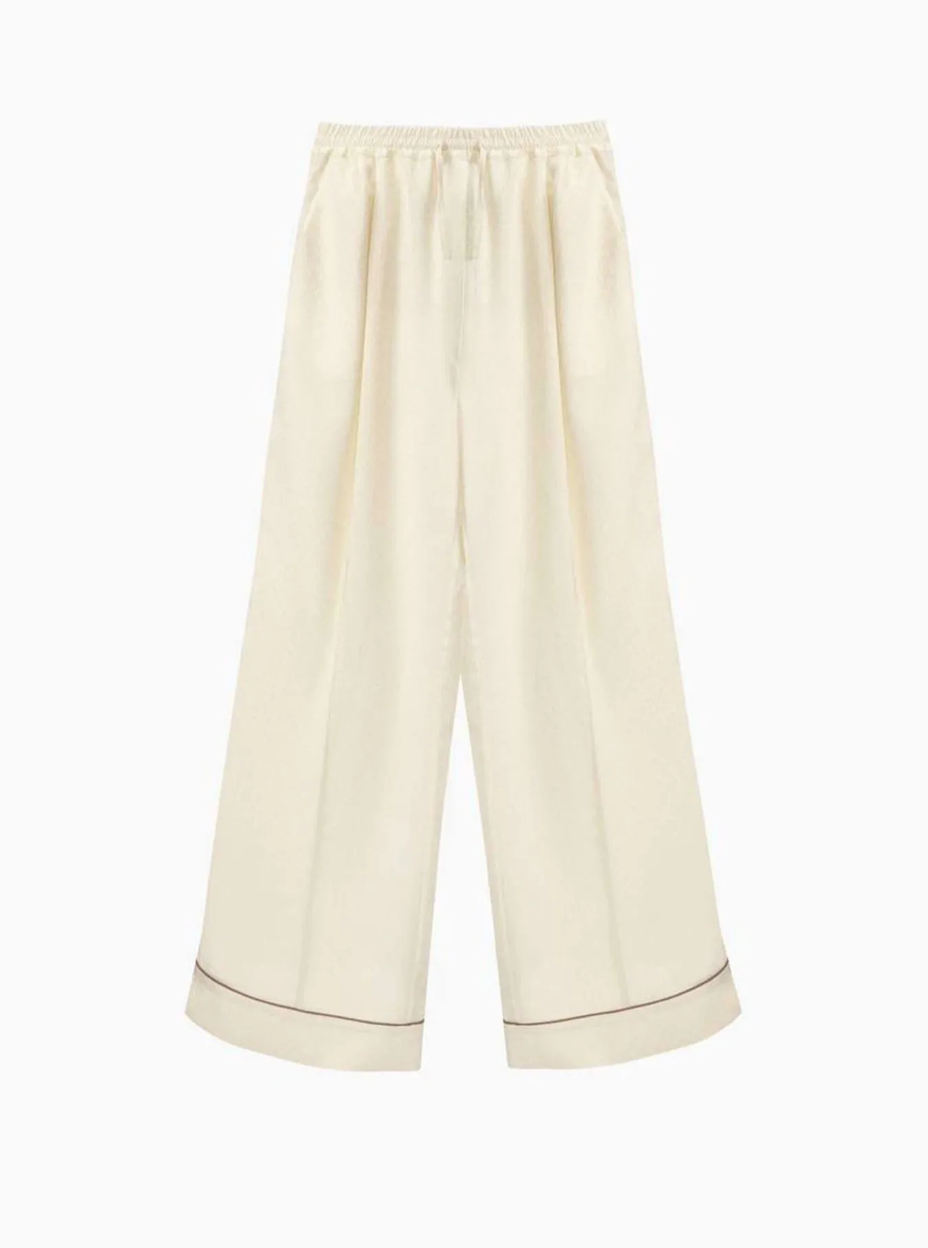 Daily Sleeper Pastelle Oversized Jacquard Pants in Pearl